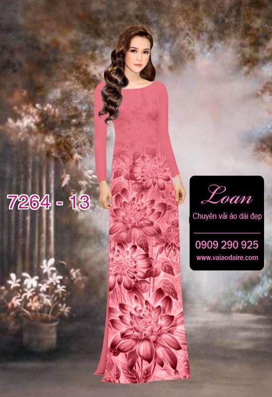 Vải áo dài hoa Sen mờ