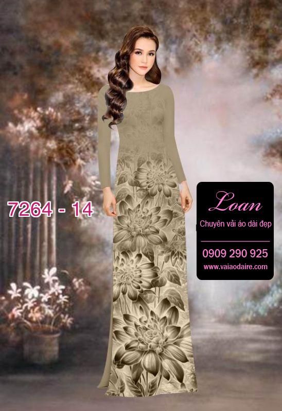 Vải áo dài hoa Sen mờ