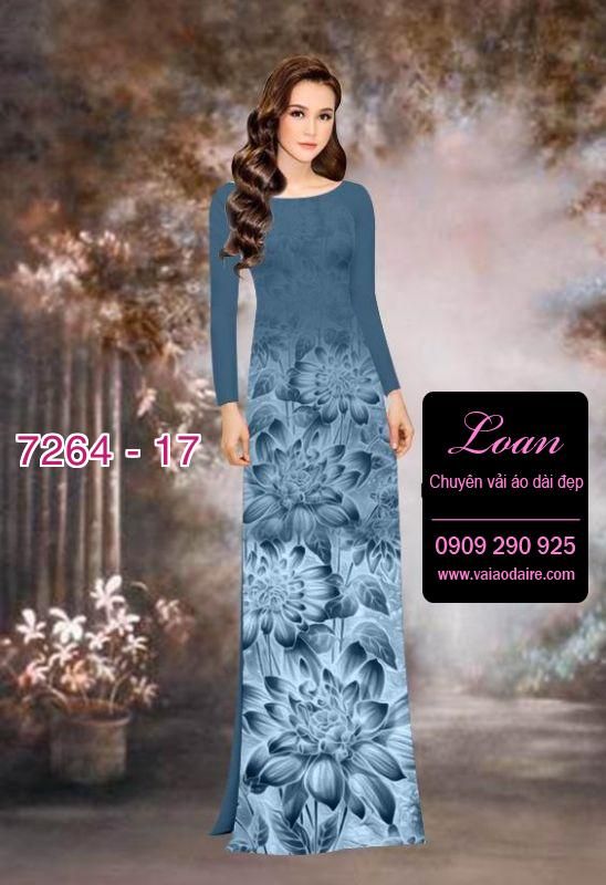 Vải áo dài hoa Sen mờ