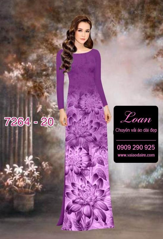 Vải áo dài hoa Sen mờ