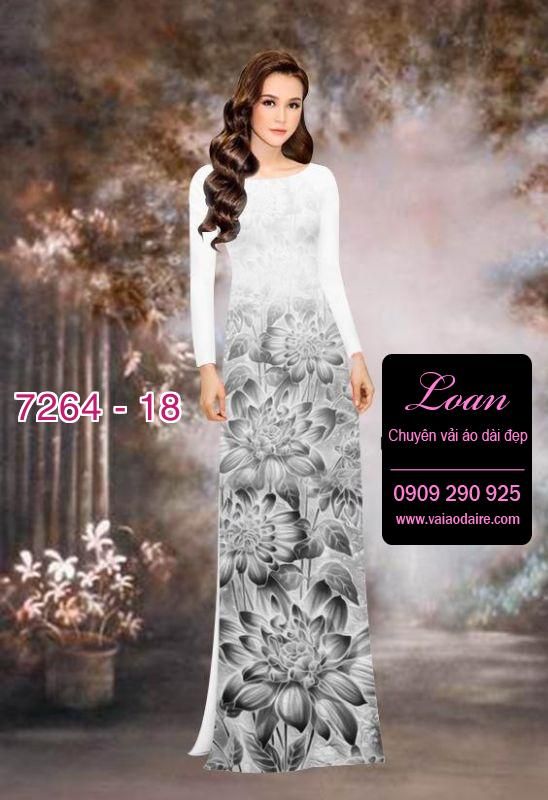 Vải áo dài hoa Sen mờ