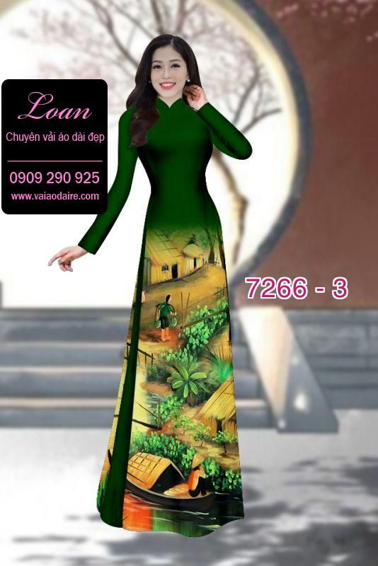 Vải áo dài phong cảnh