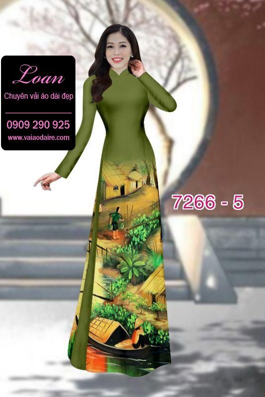 Vải áo dài phong cảnh