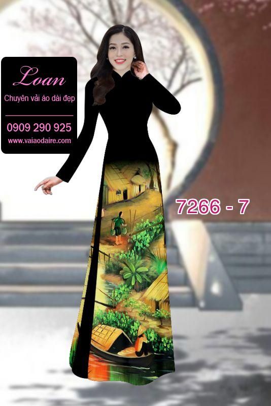Vải áo dài phong cảnh