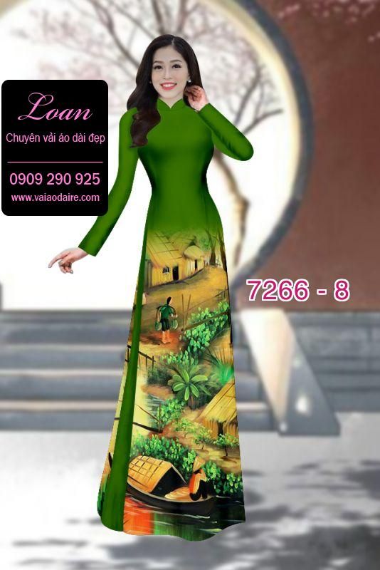 Vải áo dài phong cảnh