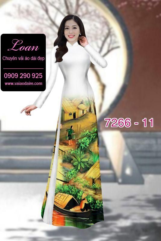 Vải áo dài phong cảnh