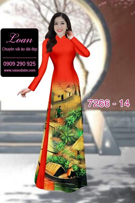 Vải áo dài phong cảnh