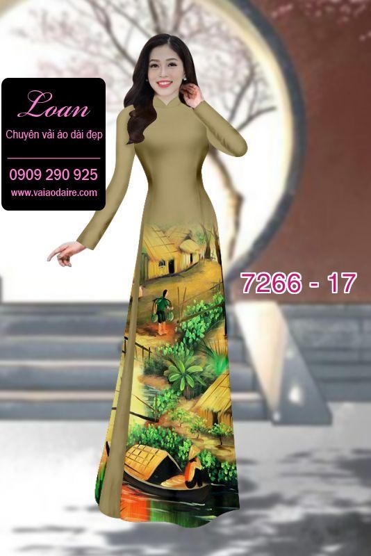 Vải áo dài phong cảnh
