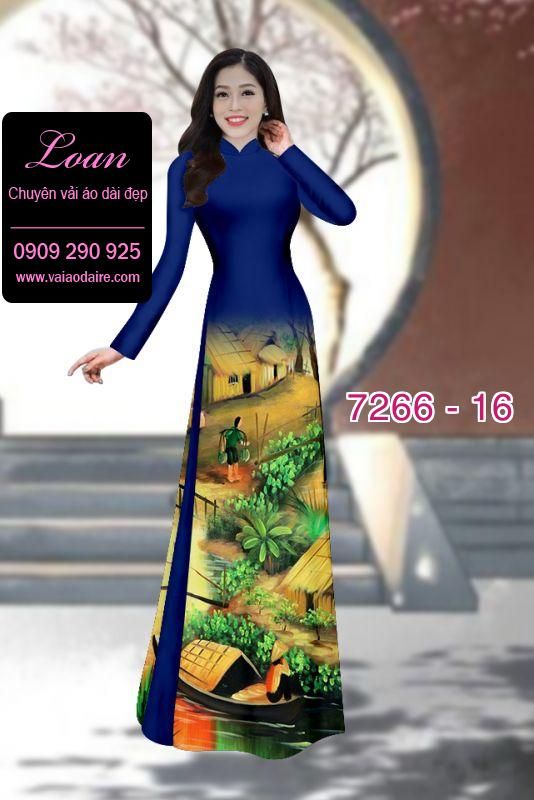 Vải áo dài phong cảnh