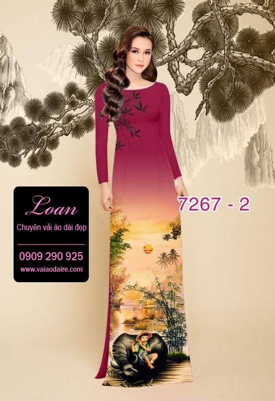 Vải áo dài phong cảnh