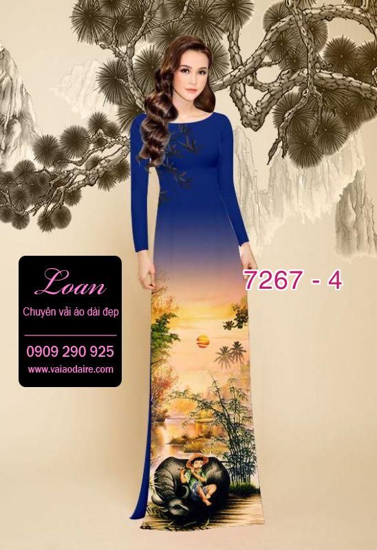 Vải áo dài phong cảnh
