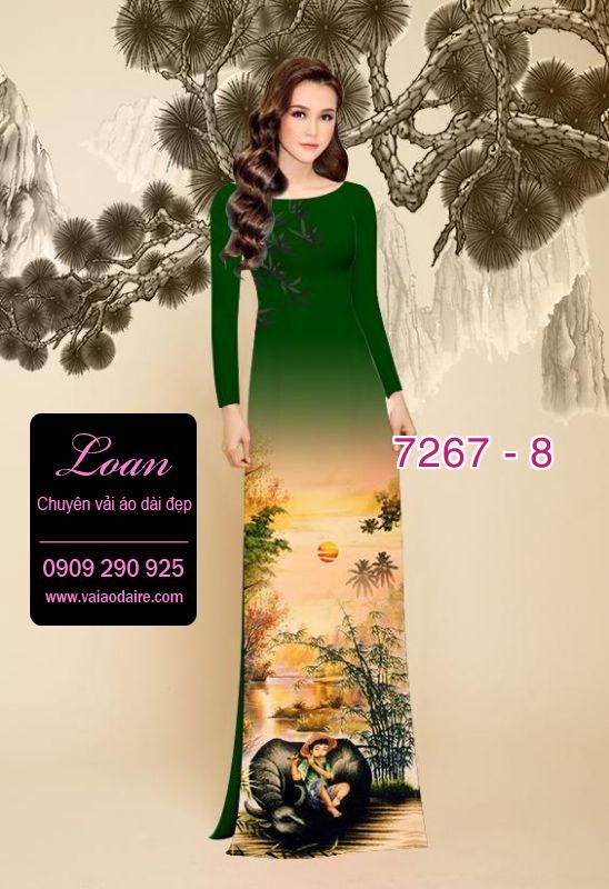 Vải áo dài phong cảnh