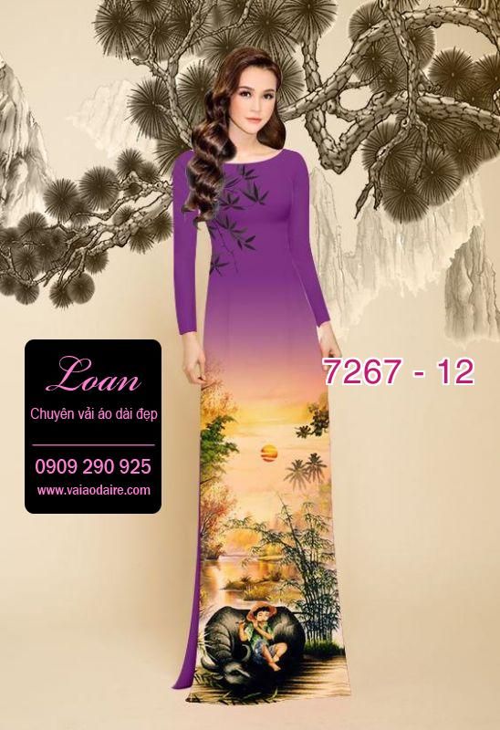 Vải áo dài phong cảnh