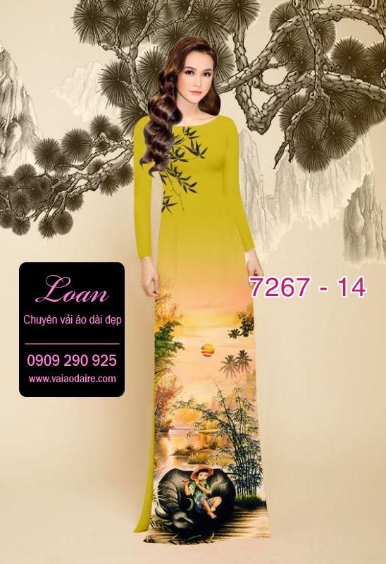 Vải áo dài phong cảnh