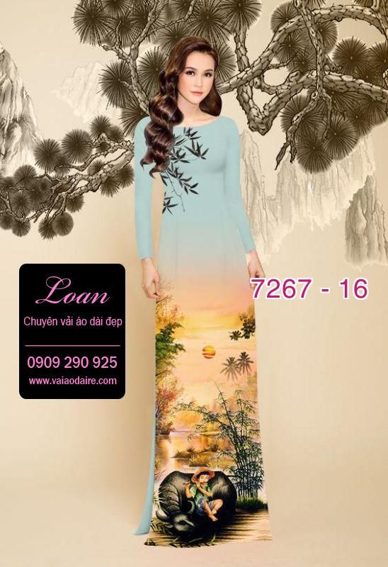 Vải áo dài phong cảnh