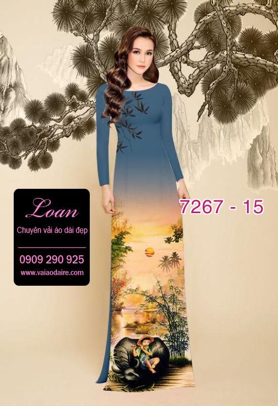 Vải áo dài phong cảnh