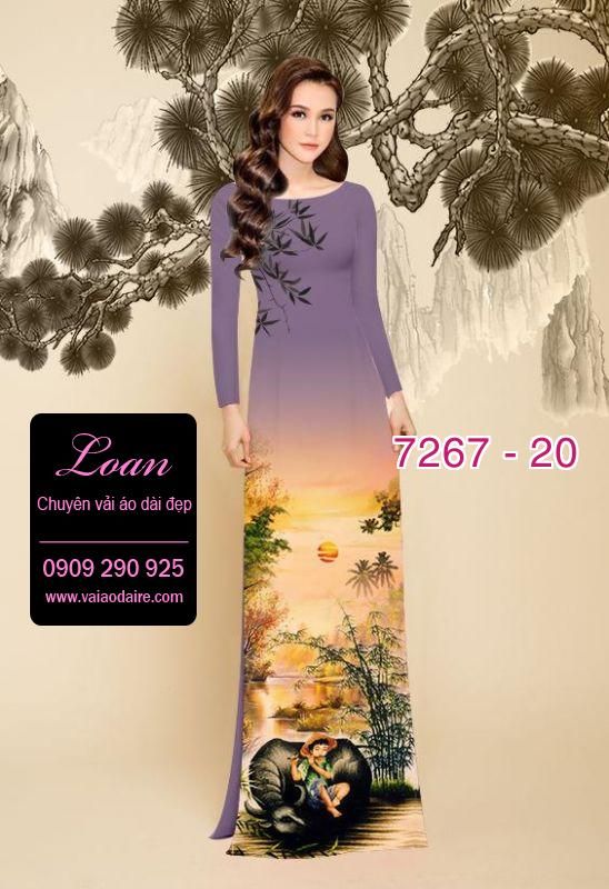 Vải áo dài phong cảnh