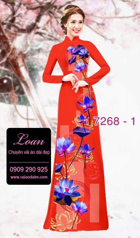 Vải áo dài hoa Sen