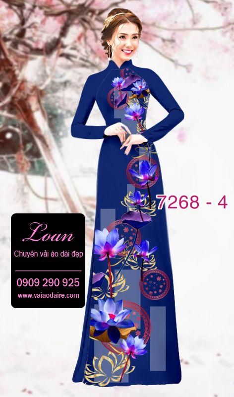 Vải áo dài hoa Sen