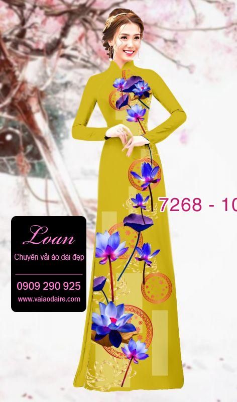 Vải áo dài hoa Sen