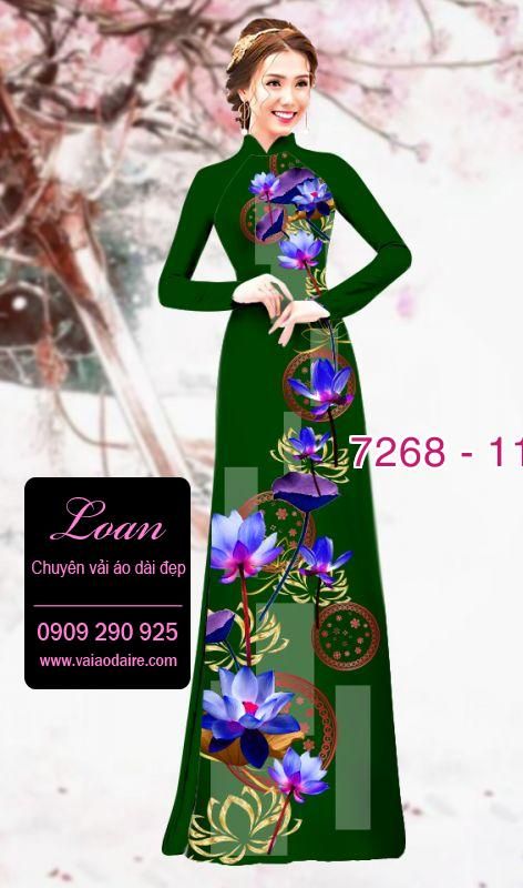 Vải áo dài hoa Sen