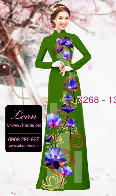 Vải áo dài hoa Sen
