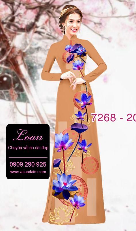 Vải áo dài hoa Sen