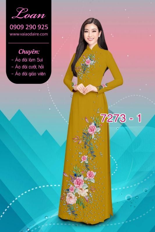 Vải áo dài hoa Hồng Vải áo dài hoa Hồng