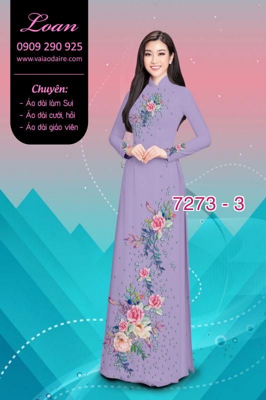 Vải áo dài hoa Hồng Vải áo dài hoa Hồng