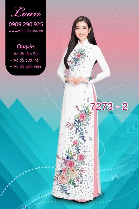 Vải áo dài hoa Hồng Vải áo dài hoa Hồng