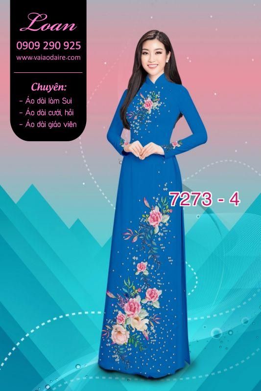 Vải áo dài hoa Hồng Vải áo dài hoa Hồng