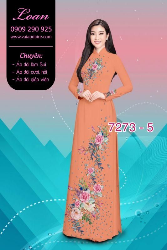 Vải áo dài hoa Hồng Vải áo dài hoa Hồng