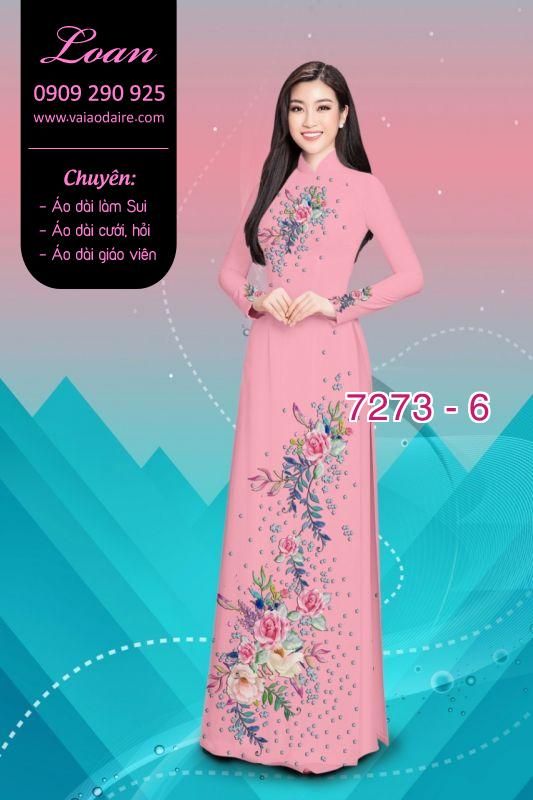 Vải áo dài hoa Hồng Vải áo dài hoa Hồng