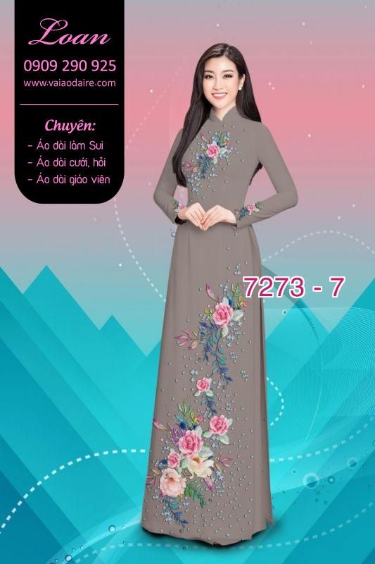 Vải áo dài hoa Hồng Vải áo dài hoa Hồng