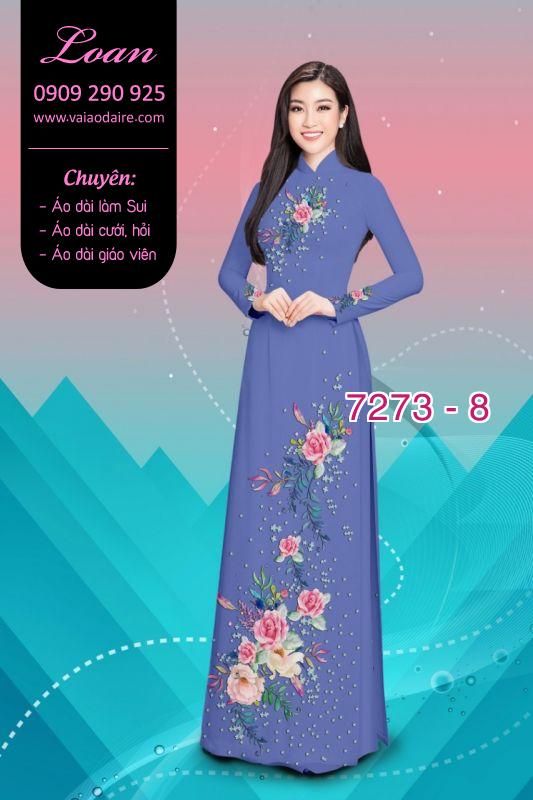 Vải áo dài hoa Hồng Vải áo dài hoa Hồng