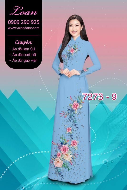 Vải áo dài hoa Hồng Vải áo dài hoa Hồng