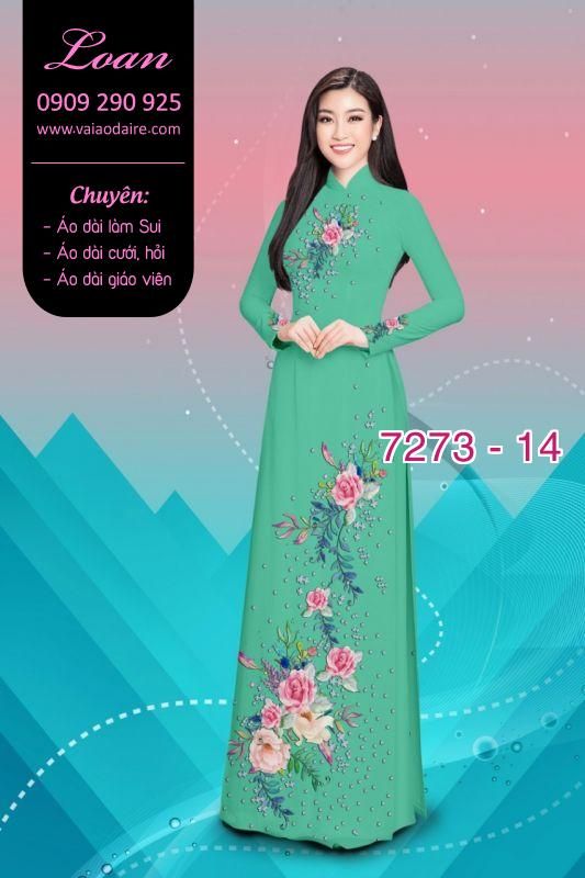 Vải áo dài hoa Hồng Vải áo dài hoa Hồng