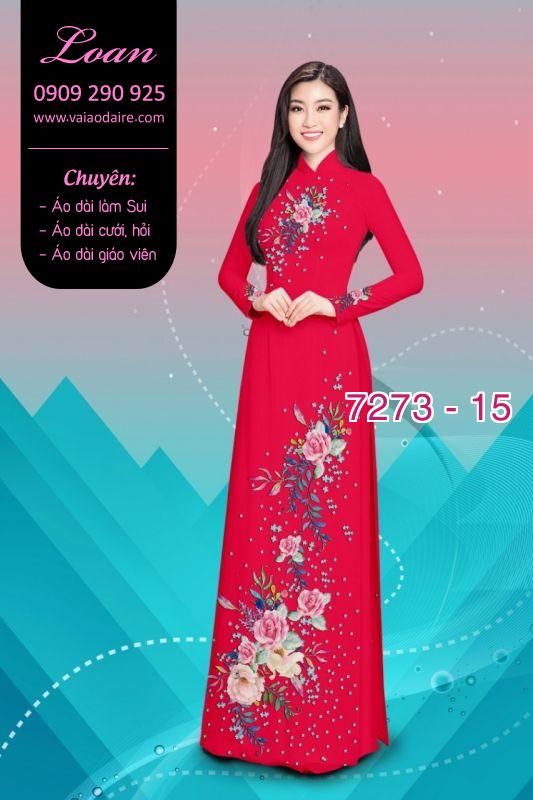 Vải áo dài hoa Hồng Vải áo dài hoa Hồng