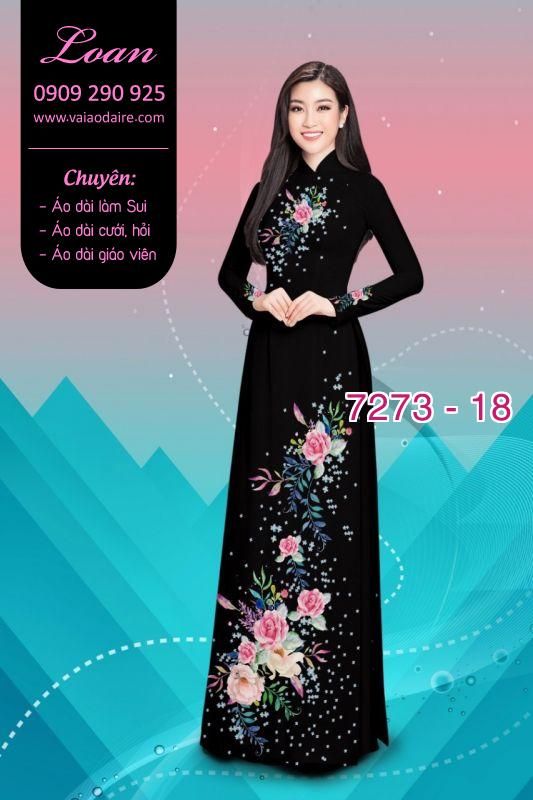 Vải áo dài hoa Hồng Vải áo dài hoa Hồng