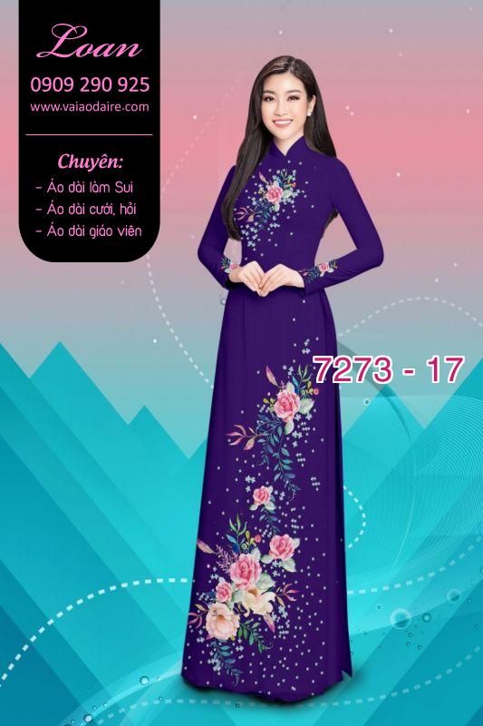 Vải áo dài hoa Hồng Vải áo dài hoa Hồng