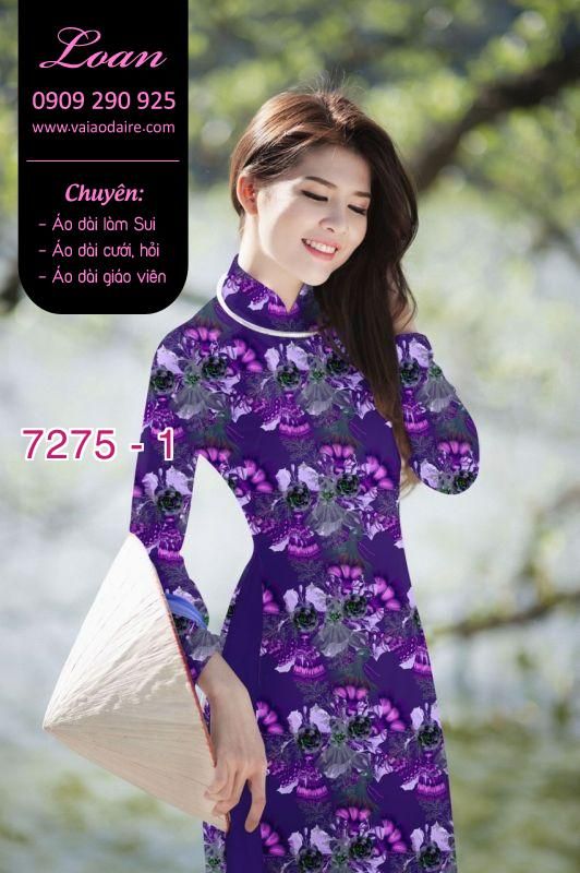 Vải áo dài hoa nhí Vải áo dài hoa nhí