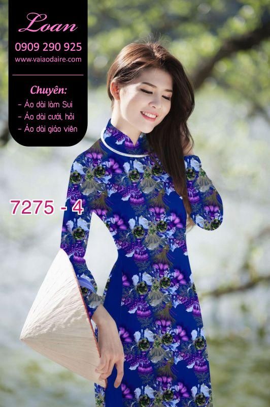 Vải áo dài hoa nhí Vải áo dài hoa nhí