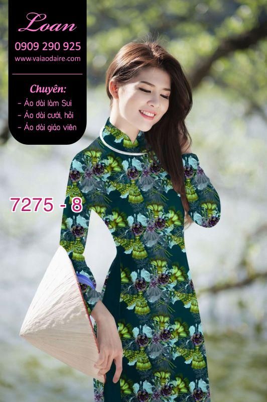 Vải áo dài hoa nhí Vải áo dài hoa nhí
