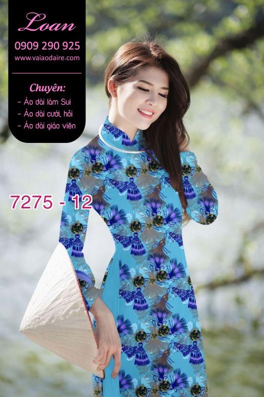 Vải áo dài hoa nhí Vải áo dài hoa nhí