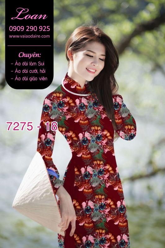 Vải áo dài hoa nhí Vải áo dài hoa nhí