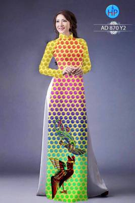 Vải áo dài chim Công-DT 728