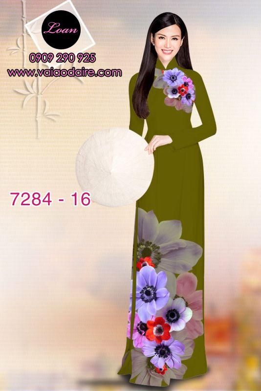 Vải áo dài hoa 3D