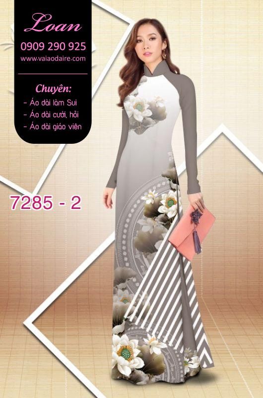 Vải áo dài hoa 3D