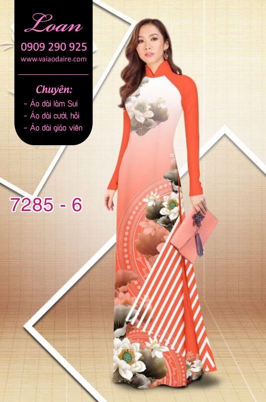 Vải áo dài hoa 3D