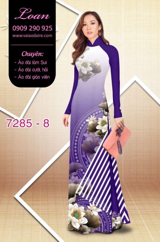 Vải áo dài hoa 3D